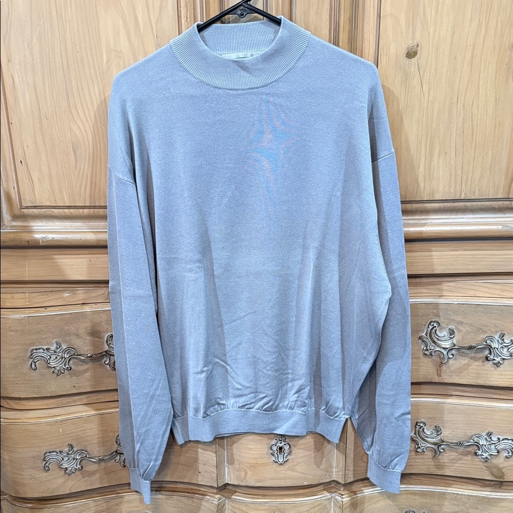 Pronto-Uomo Men’s Light Gray Pullover Sweater